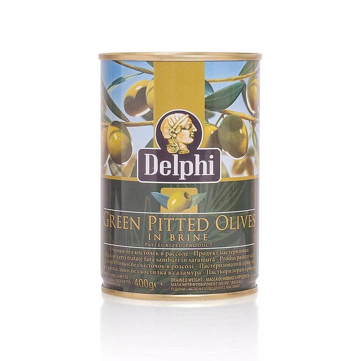Оливки без косточки в рассоле DELPHI Superior 261-290 400г