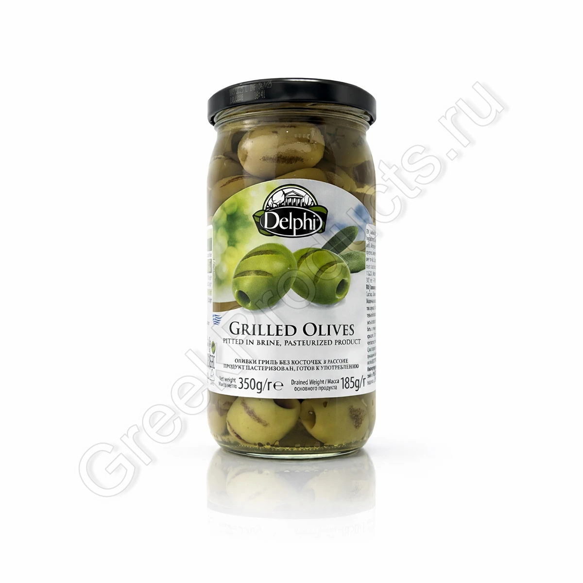 Оливки гриль без косточек в рассоле, DELPHI 350 г
