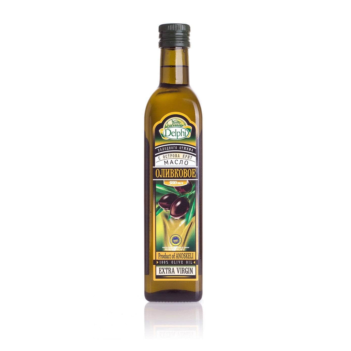 Масло оливковое Extra Virgin с о. Крит DELPHI P.D.O. 0,5л