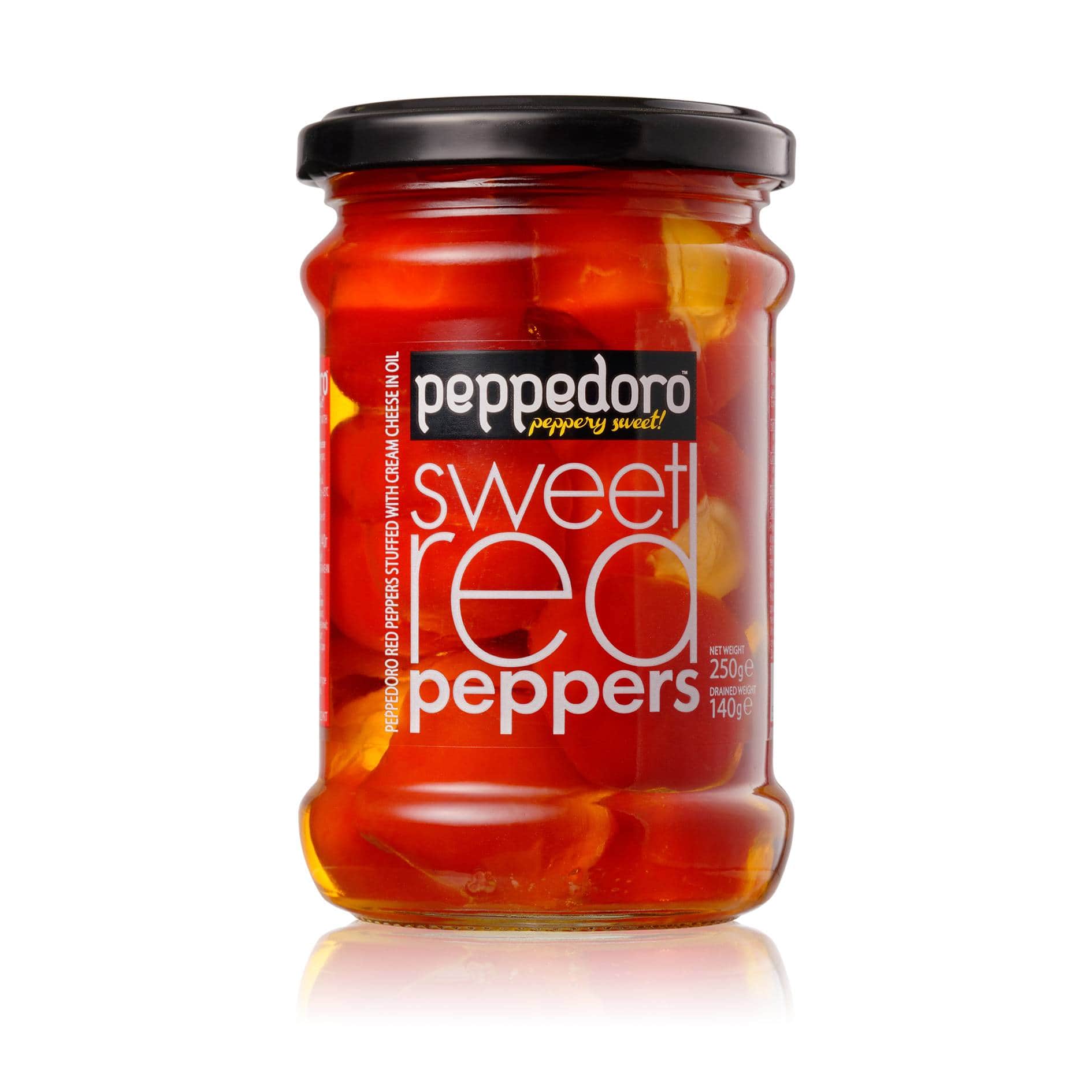 Перец красный сладкий peppedoro, фаршированный сыром 250г