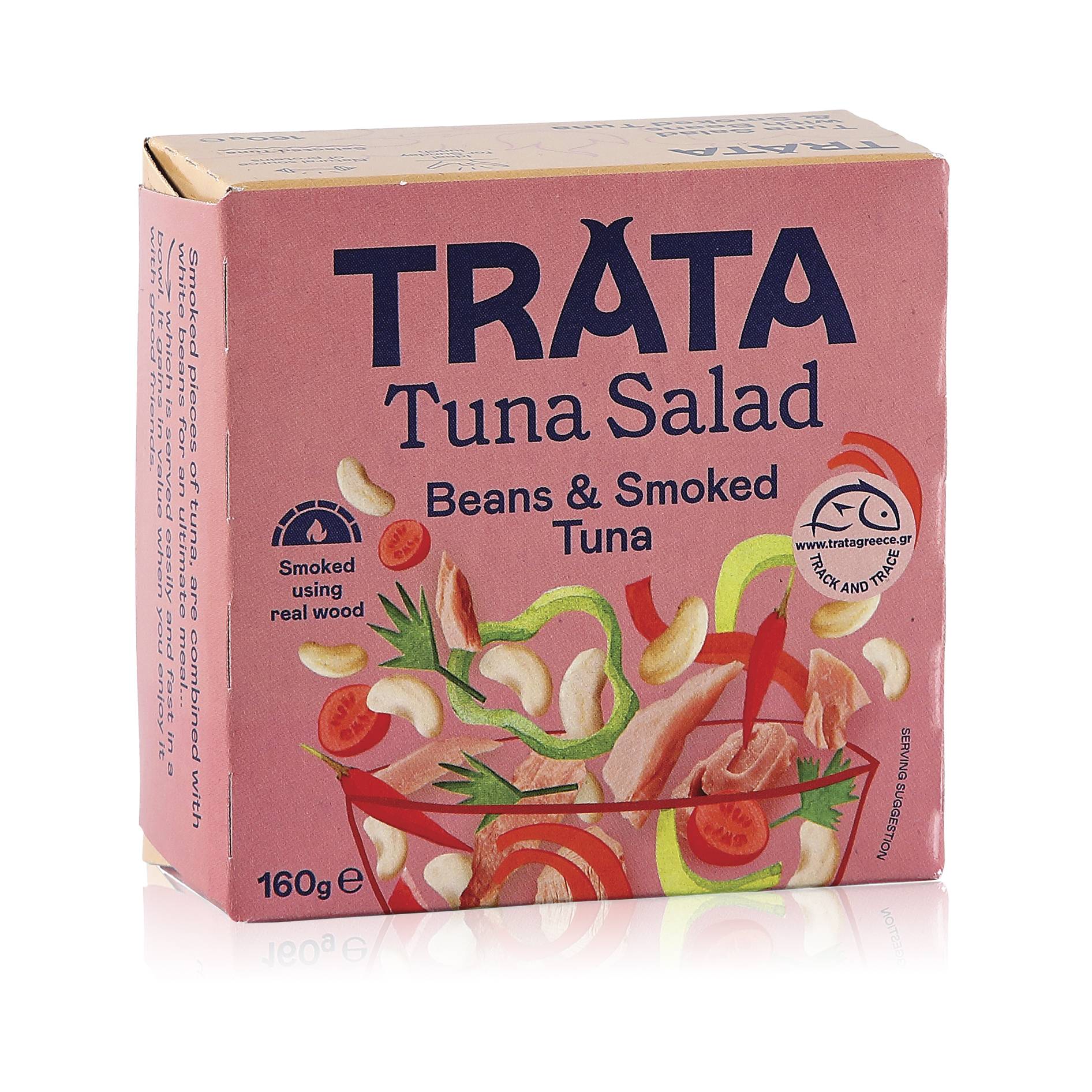 Салат из копченого тунца с фасолью, TRATA 160г