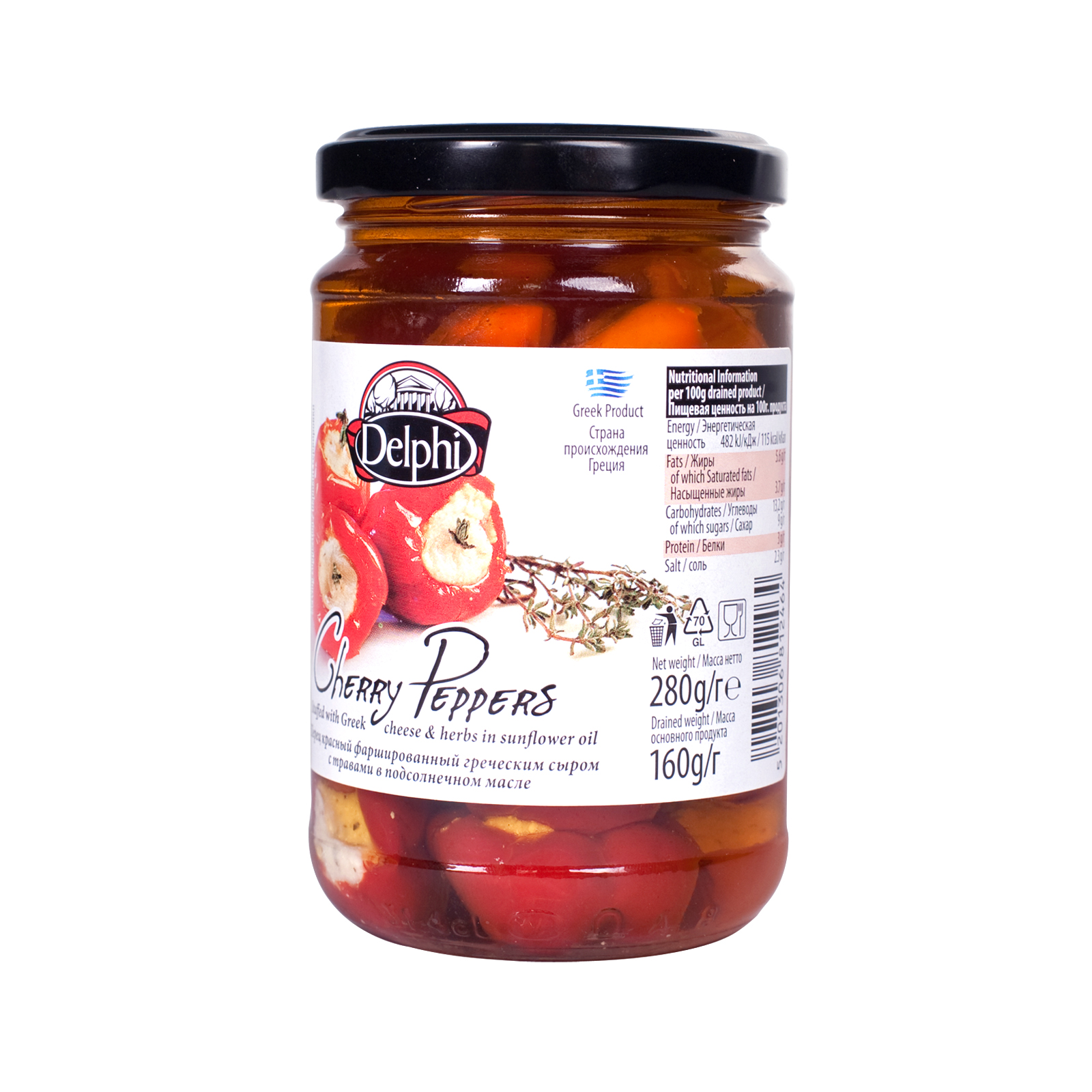 Перец фаршированный сыром DELPHI 280 г