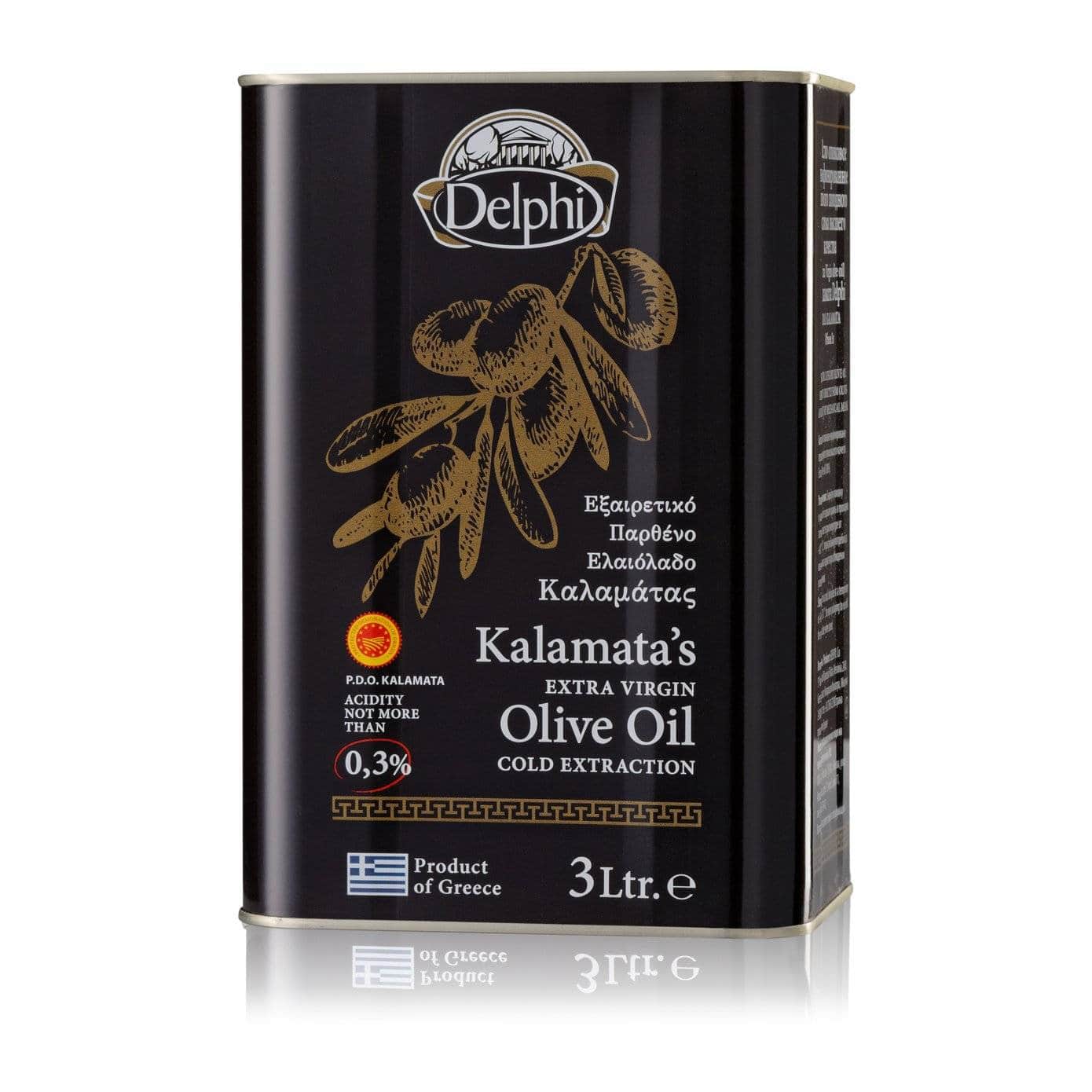 Масло оливковое Extra Virgin Каламата DELPHI P.D.O. 3 л