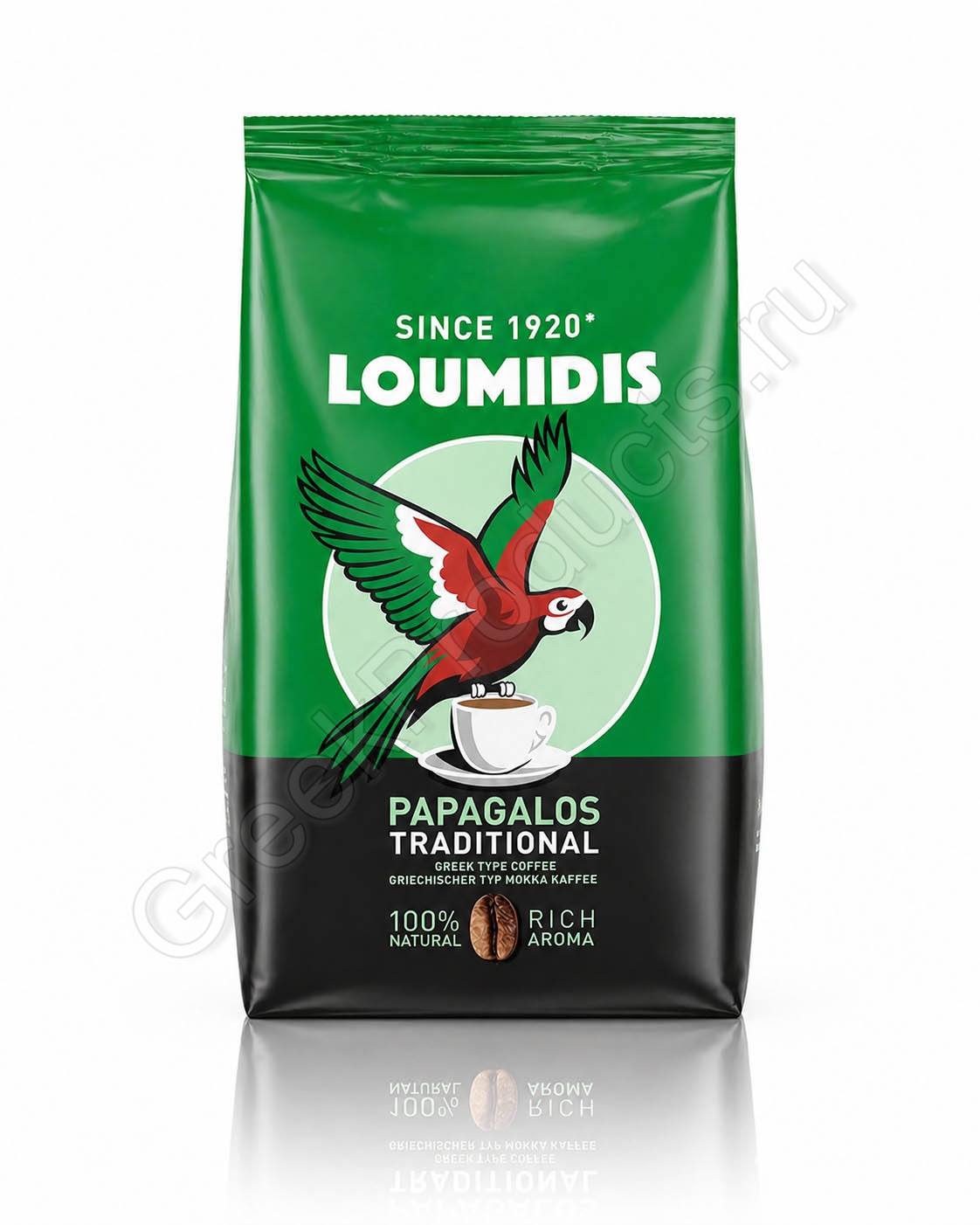 Кофе натуральный молотый LOUMIDIS PAPAGALOS 490 г